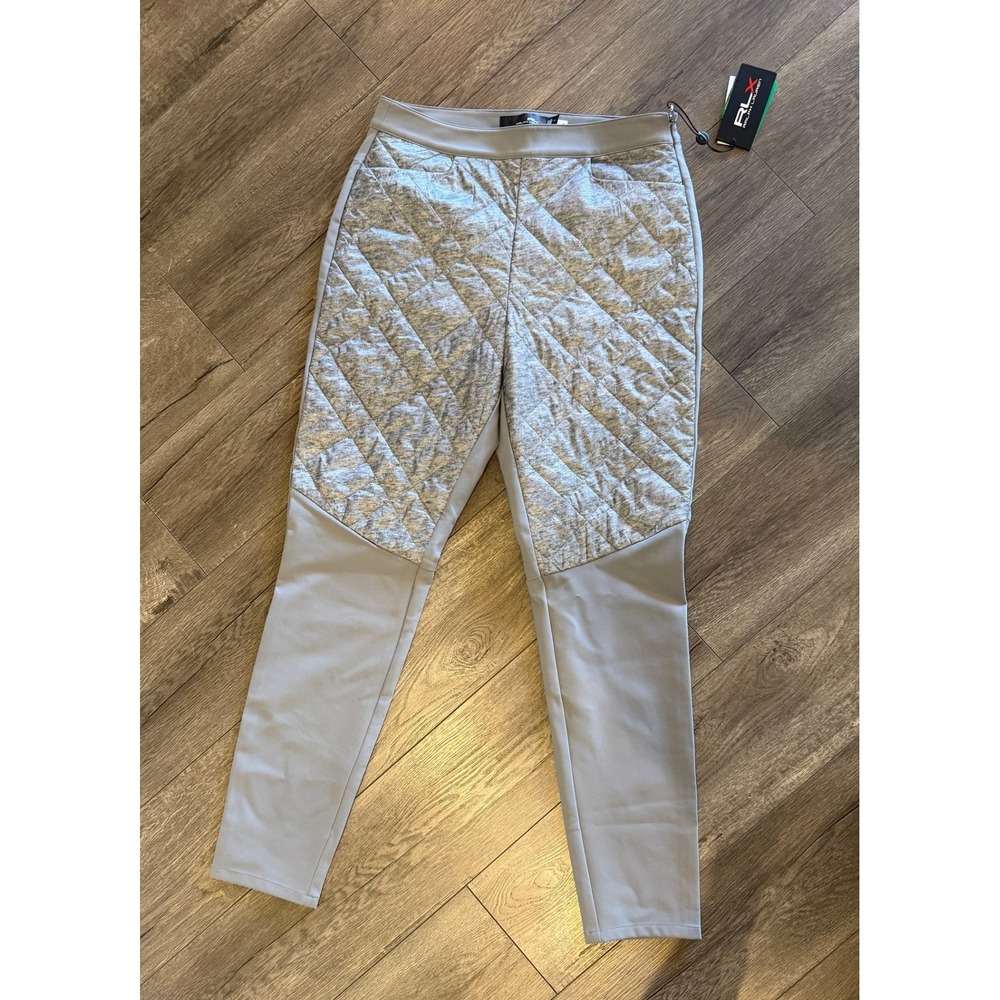 RLX Ralph Lauren Womens Quilted Hybrid Golf Pants Basic Grey Size M 285913919001